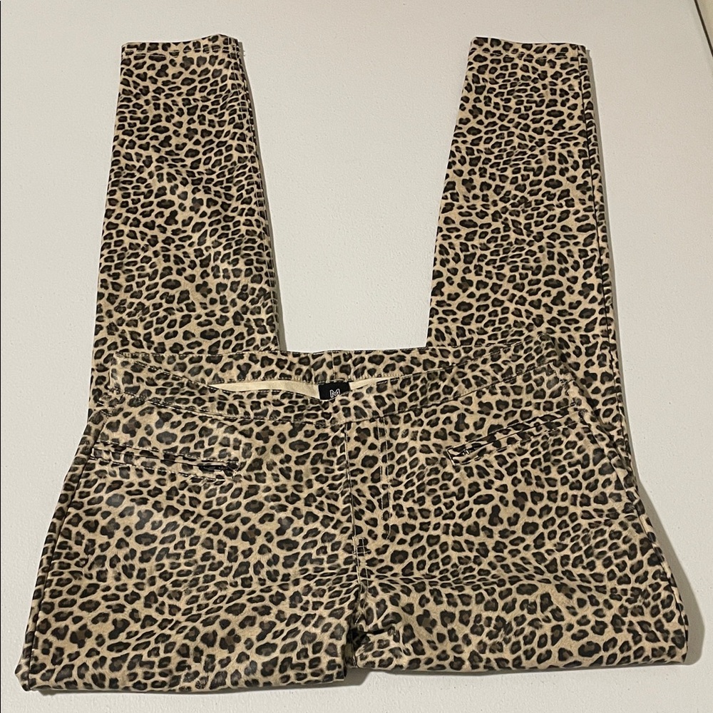 HUE Leopard Print Pants in Tan and Black